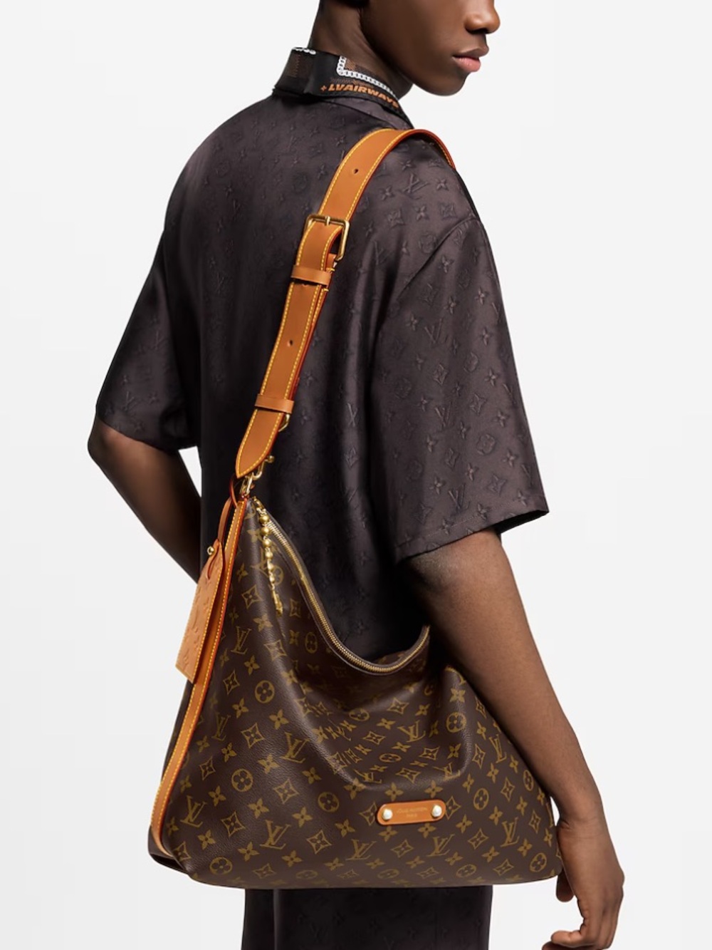 Louis Vuitton Vagabond Brown Hobo Monogram Bag